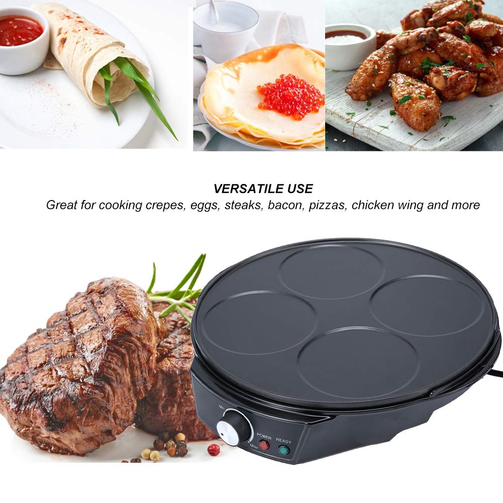 Máquina de panqueques eléctrica Crepe Maker Sartén para hornear Sartén Cocina Suministros para el hogar para niños