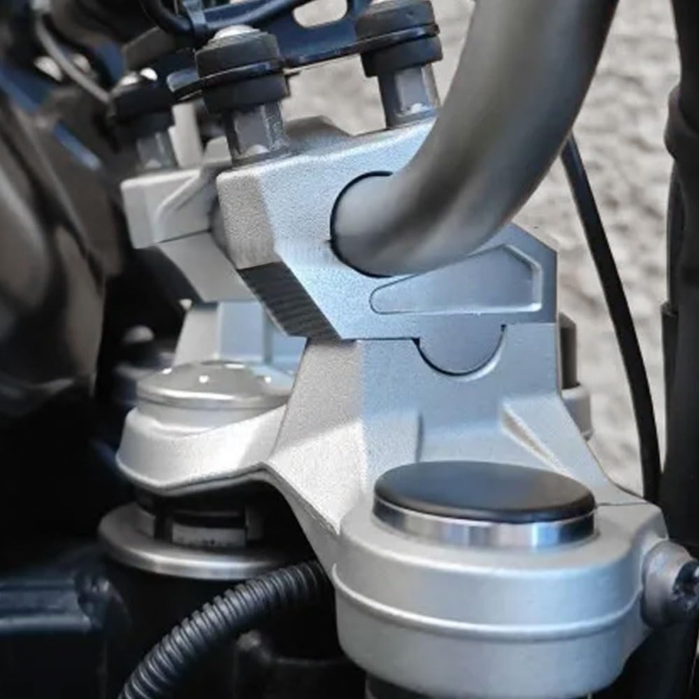 Riser Manubrio Moto Adatto Per BMW F800GS F800 F 800 GS 2023 2024 2025 Accessori Maniglia Bar Indietro Movimento Ascensore(Silver-No Logo)