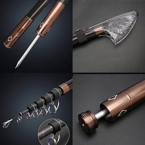 Miniatura 6 de Caña de pescar telescópica de carbono portátil de 7 pies, 9 pies, 12 pies, 13 pies, 14 pies, 15 pies, caña de pescar giratoria portátil para lancha