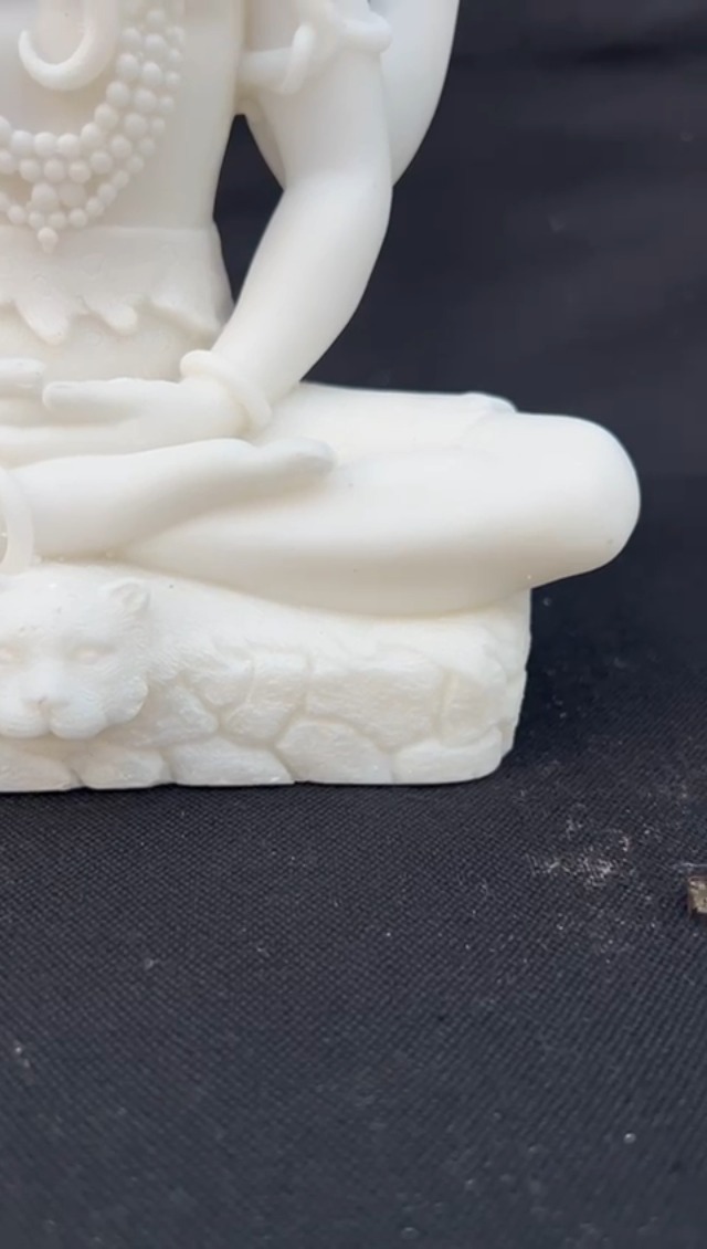 Estatua de Lord Shiva talla mediana de mármol miniatura 7