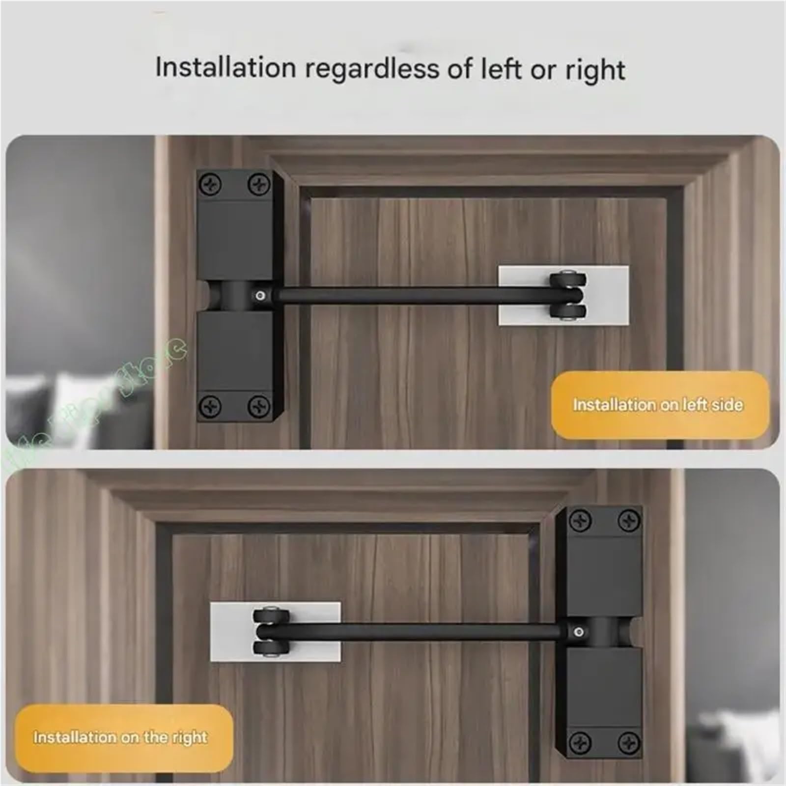 Ferme-porte automatique G5AB, 1 pièce, mécanisme à ressort silencieux, durabilité, alliages d'aluminium(Silver)