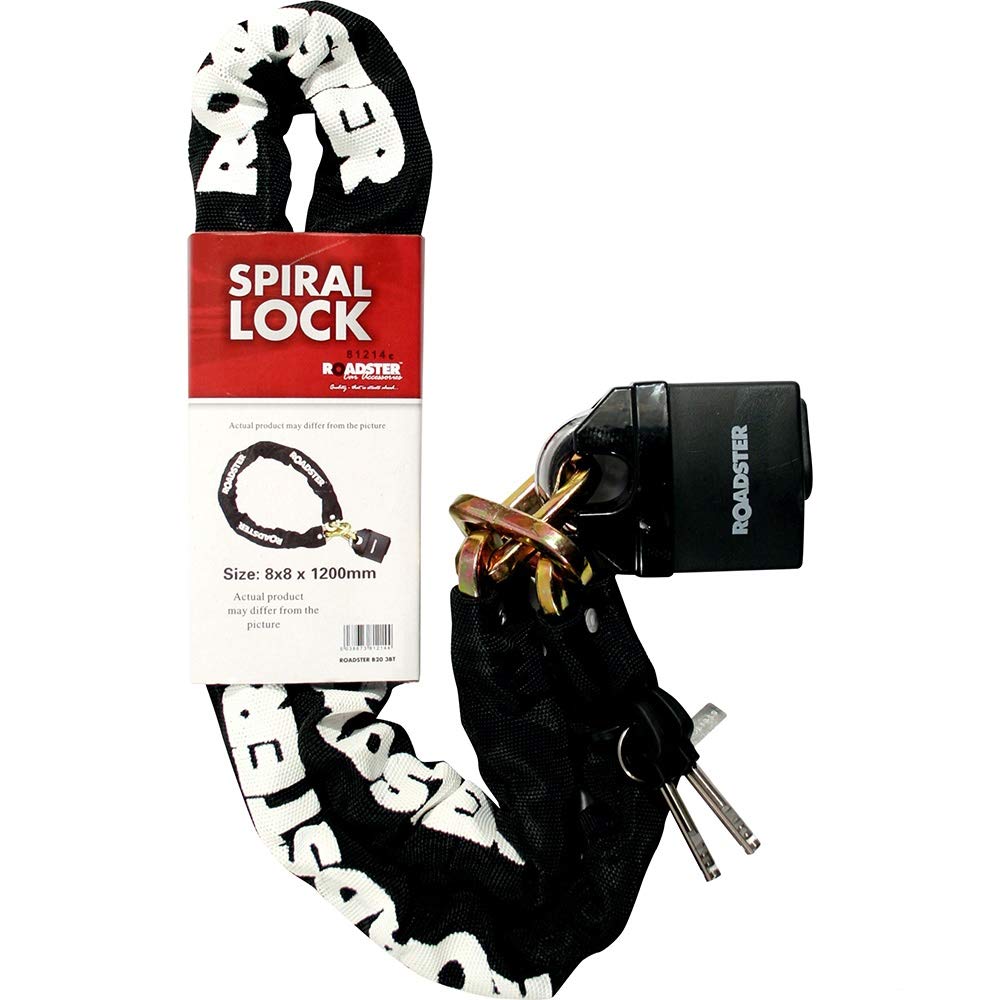 Homespired® 1200mm Heavy Duty Bike Chain Lock Motorbike Bike Bicycle Cycle Lock Security Padlock