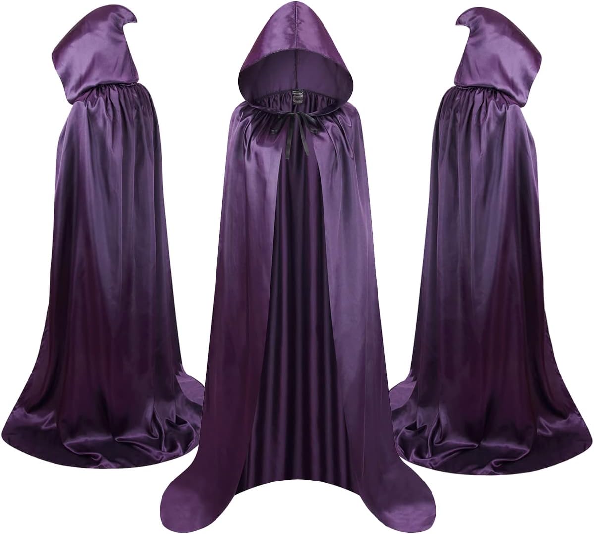 Colorful HouseColorful House Unisex Full Length Hooded Cape Christmas Costume Cloak/1PC(67", Purple)