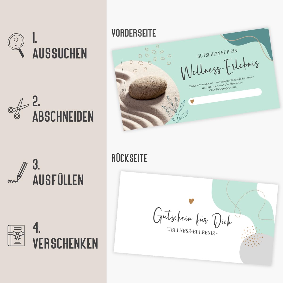 Scheckheft Mit 5 Reisegutscheinen – Personalisierbar, Mit Rubbelfeldern, Für Paare & Freunde