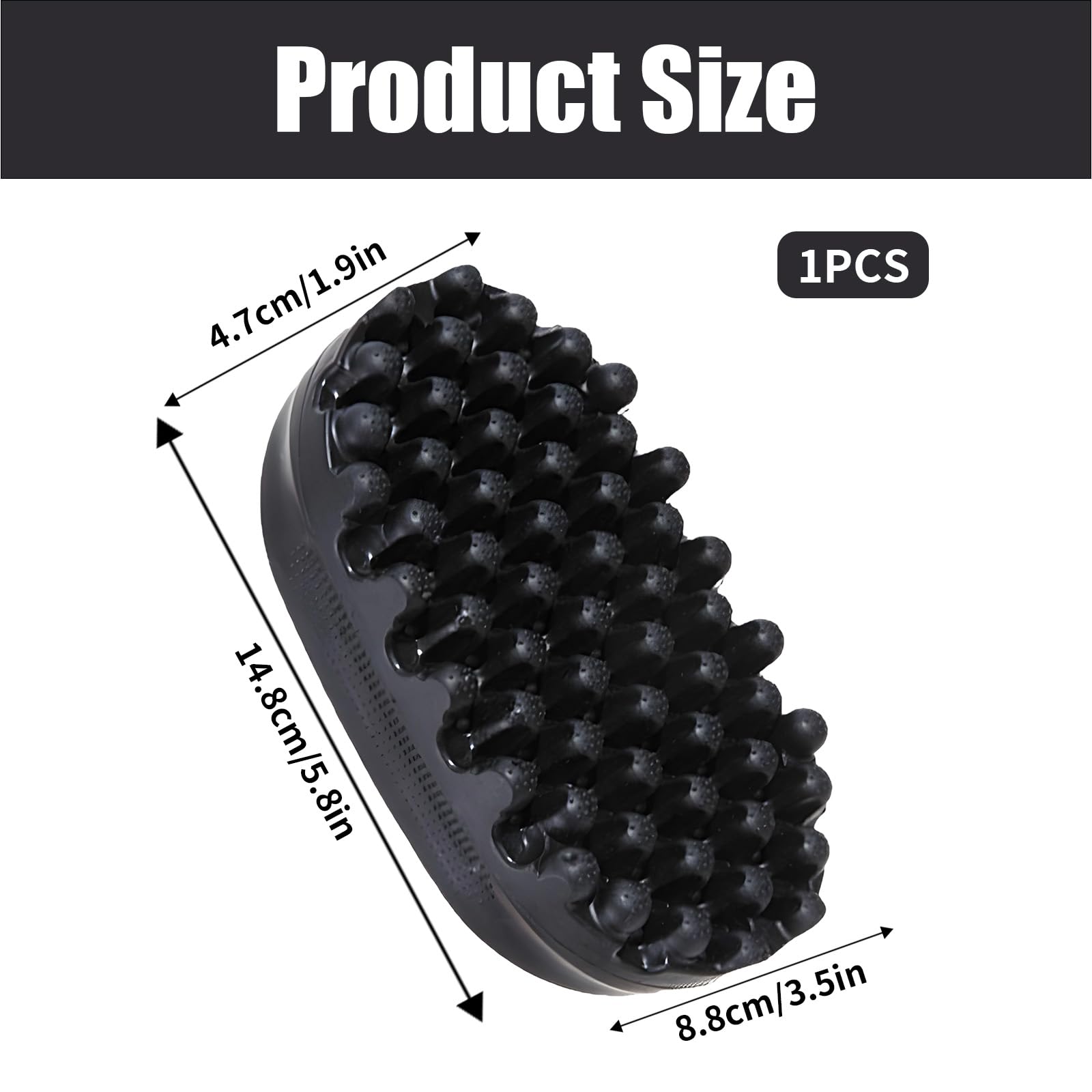 Hair Sponge, Twist King Sponge for Curls and Afro Hair Silicone Curl Comb for Defined Hairstyles 11.2 cm Length - Image 2