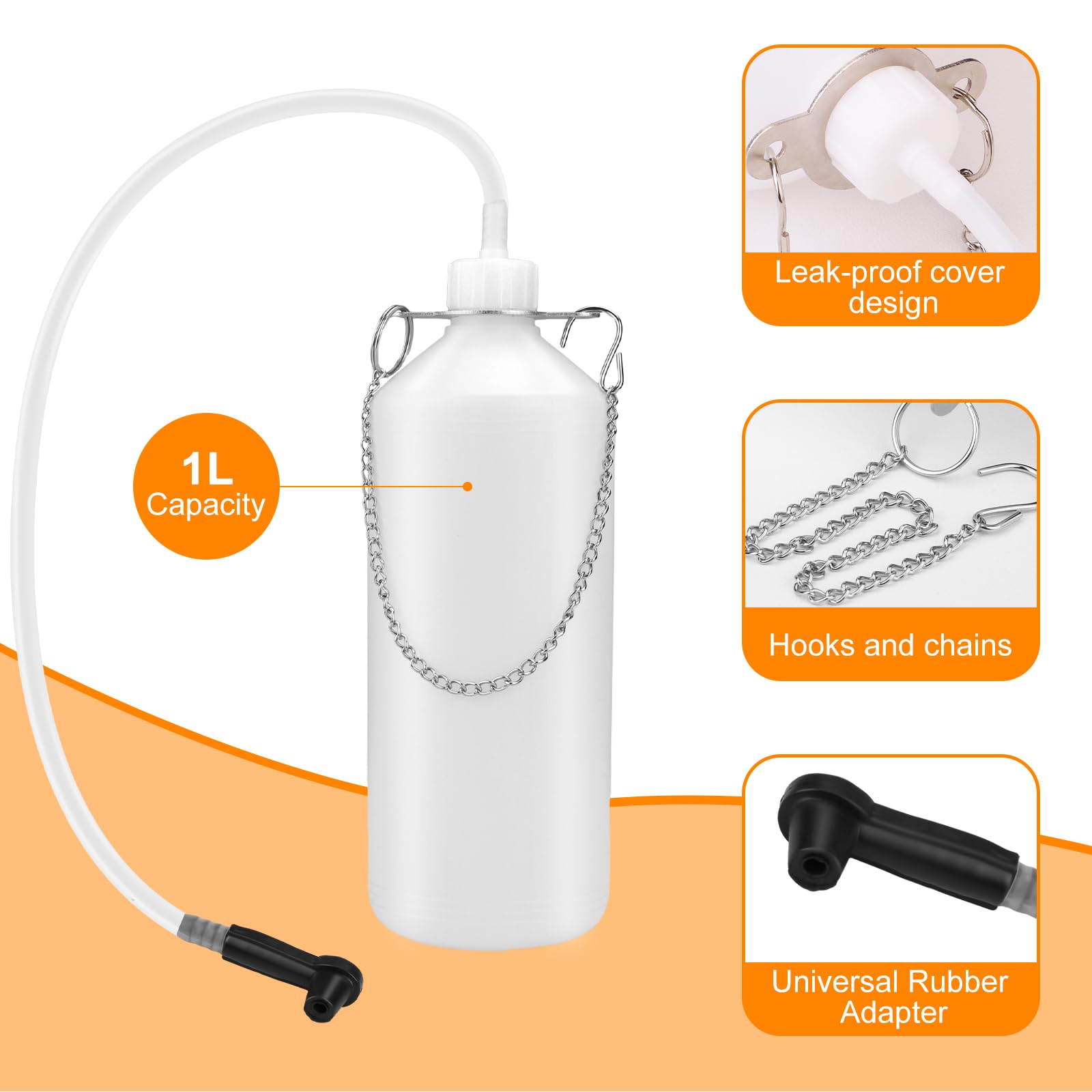 Bottiglia Raccolta Liquido Freni POFIBO Da 1L Con Tubo Flessibile - Per Auto, Moto, ATV - Foto 13