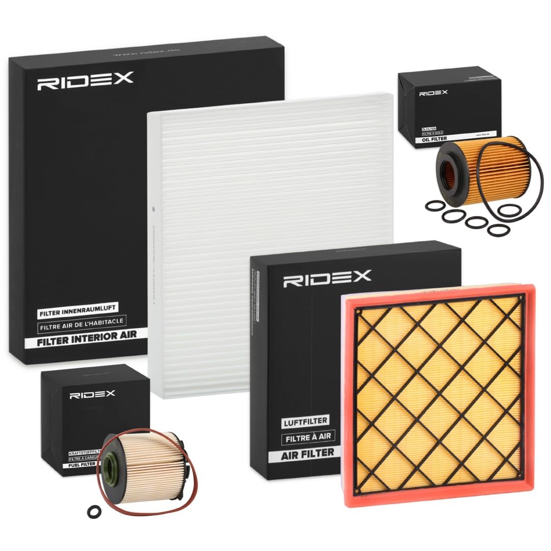 RIDEX 4055F28437 Kit de filtros con junta con filtro previo con rejilla incorporada Compatible con OPEL Astra J Sports Tourer P10 Gasóleo