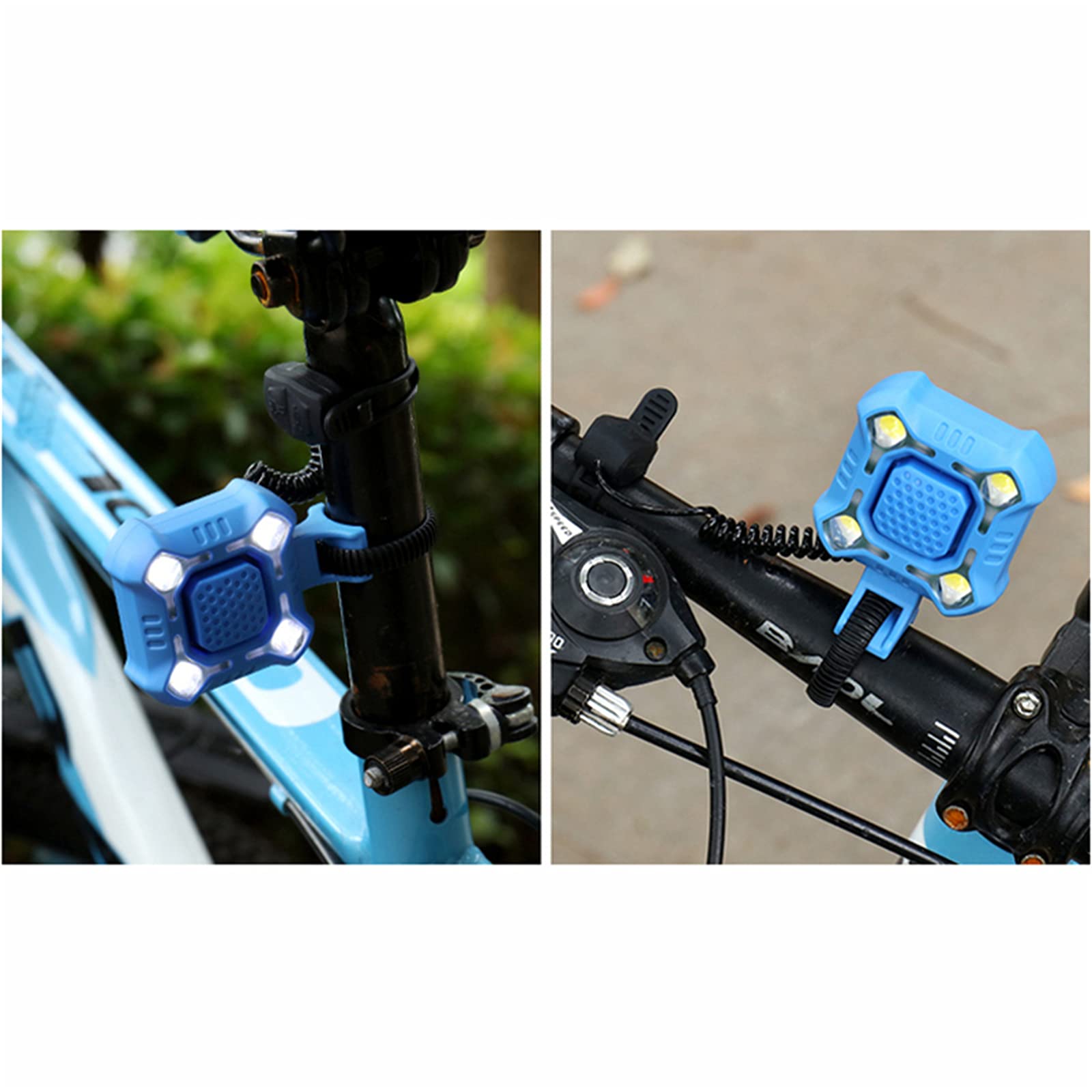 Vélo Bell 4 Lampe Vélo Lumière Klaxon Électrique Étanche Alarme Forte Sécurité Vélo Cloche