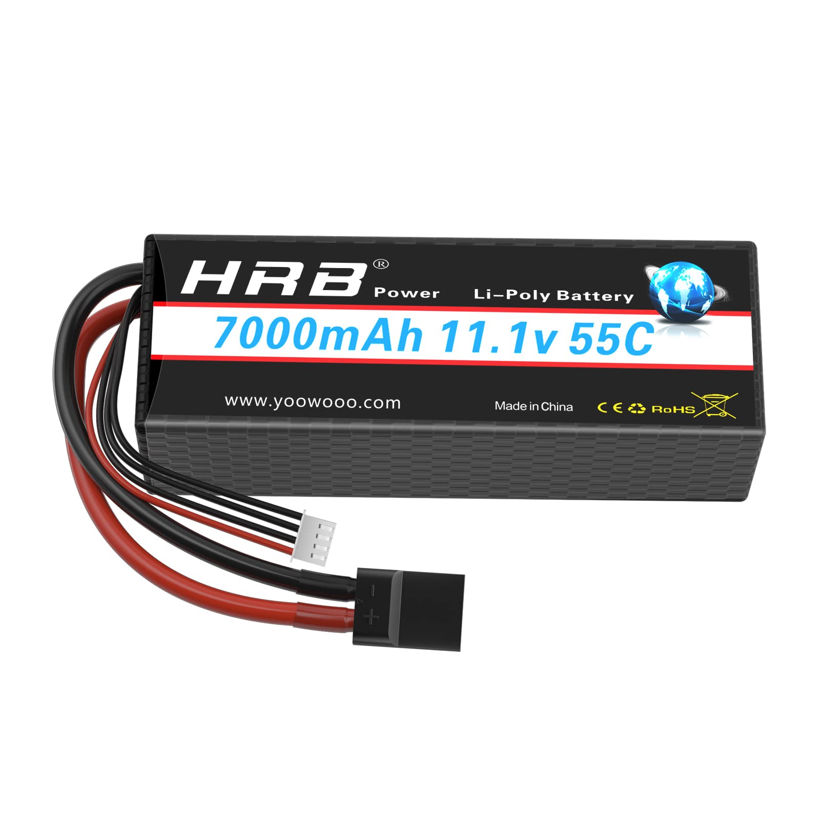 HRB 3S Lipo - 11.1V 7000mah 55C Battery for 1/10 1/8 Scale RC Car Model Slash Buggy Rustler Bandit Stampede E-Maxx RC Airplane Helicopter Boat