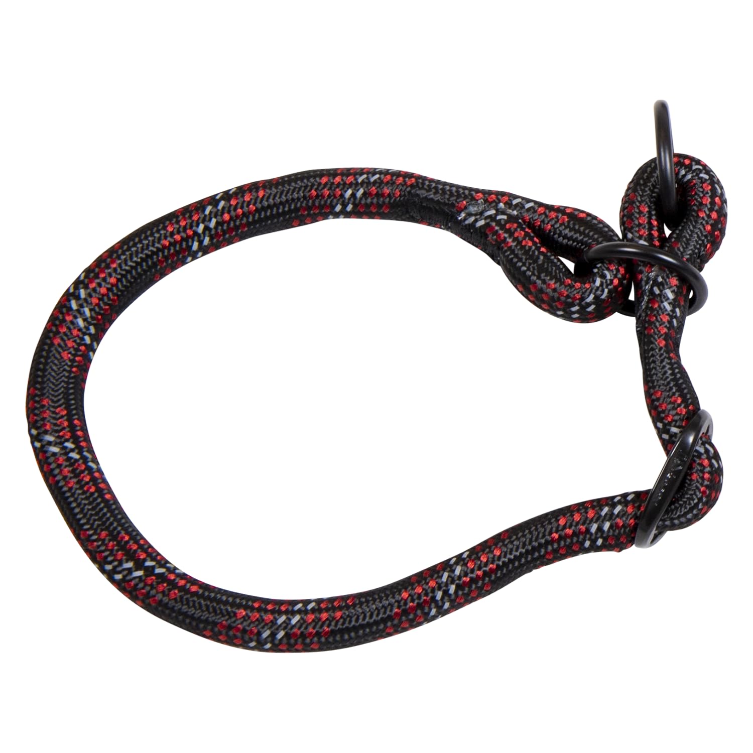 Jack and Vanilla - Large Luminous Dots Dog Collar - with Bright Spots, High Visibility - For All Dogs - Colour: Black, Size 12 mm x 40-50 cm