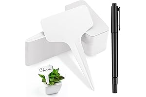 100Pcs T-Type Plant Labels, 4 Inch Waterproof Plastic Plant Tags for Outdoor...