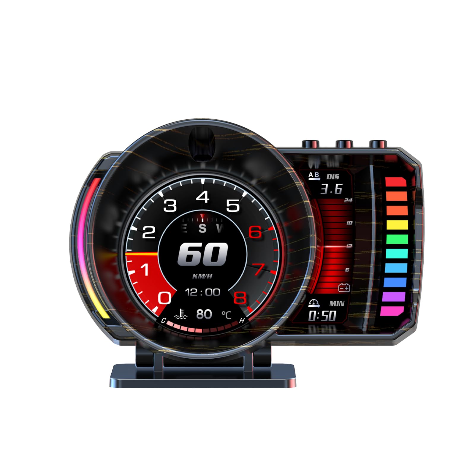 Shkalacar Compteur de Vitesse GPS OBD à Affichage Tête Haute pour