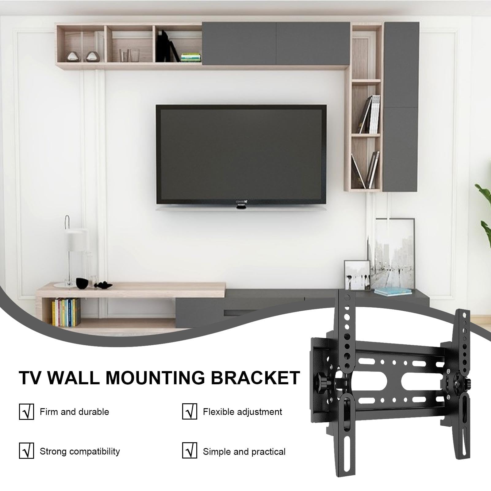 Supporto da parete girevole per TV Full Motion, supporto articolato regolabile per Home Theater, compatibile con la maggior parte dei televisori da 32-70 pollici