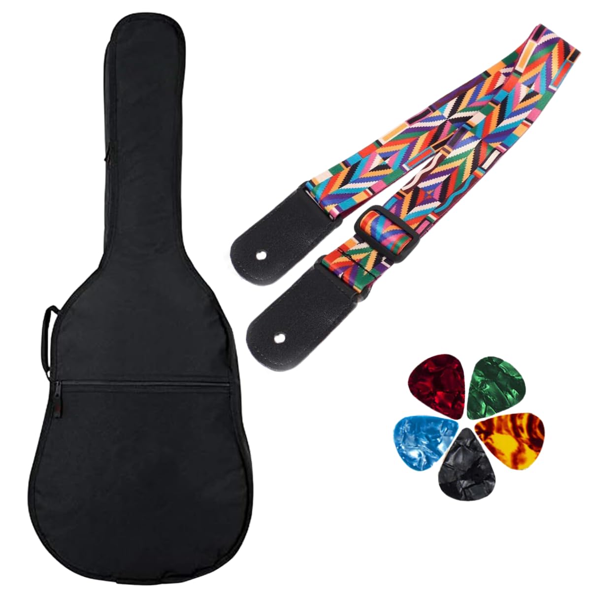 Guitar Bag with Guitar Strap Belt & Guitar Picks for 38, 39, 40, 41 inch Guitar Cover Gig Bag for Yamaha/Pacifica/Juarez/Fender & All Acoustic Guitar Bag