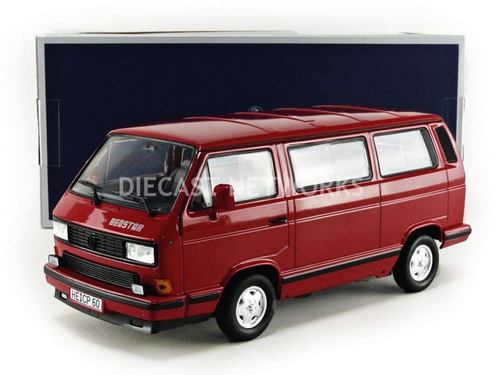 Norev Miniatur Auto 1:18 kompatybilny do oryginalnych Volkswagen T3 Bus Red Star 1992 Rot 188542- Model