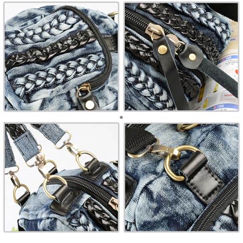 New Jeans Bag Washed Denim Bag for Women Cute Denim Messenger Bag Blue Jean Purses and Handbags4