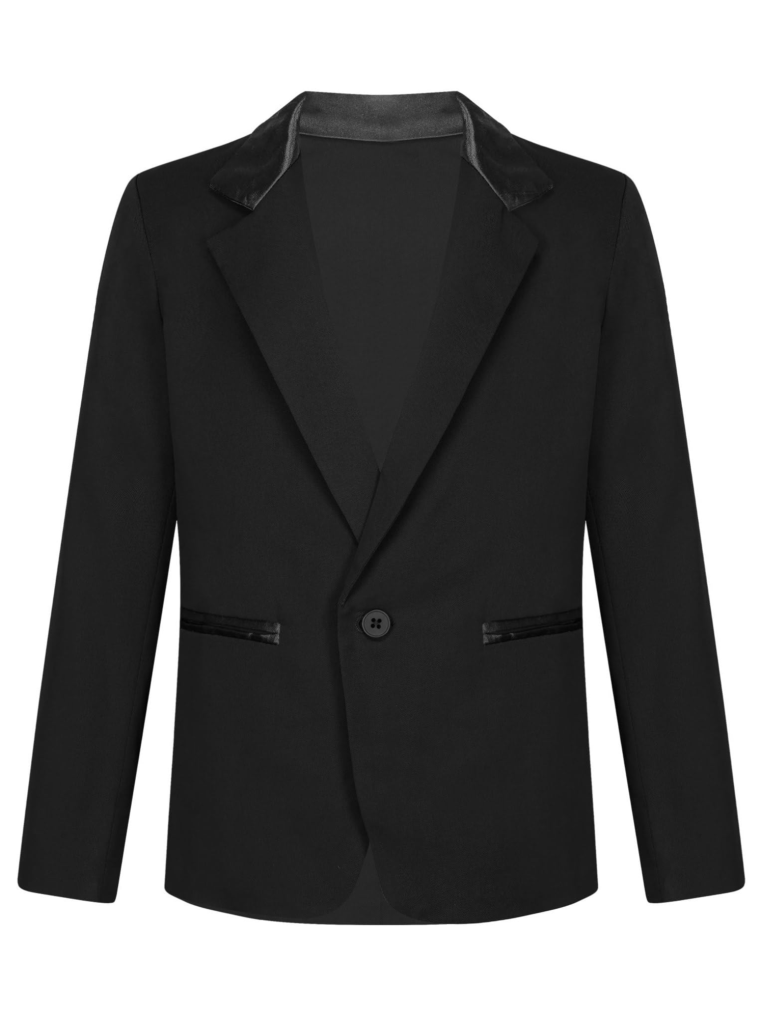 Nyeemya Blazer para Niños Formal Slim Fit Chaqueta de Traje Recto de Manga Larga Abrigos Traje de Novio para Boda Ceremonia Fiesta Outfits