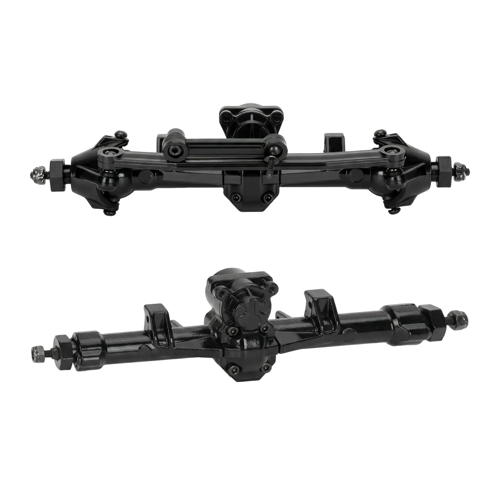 Nylon +4mm SCX24 Axles, SCX24 Axles for Axial SCX24 C10 JLU Gladiator Bronco Deadbolt 1/24 RC Crawler, 45° Max. Steering Angle (Nylon - Front and Rear