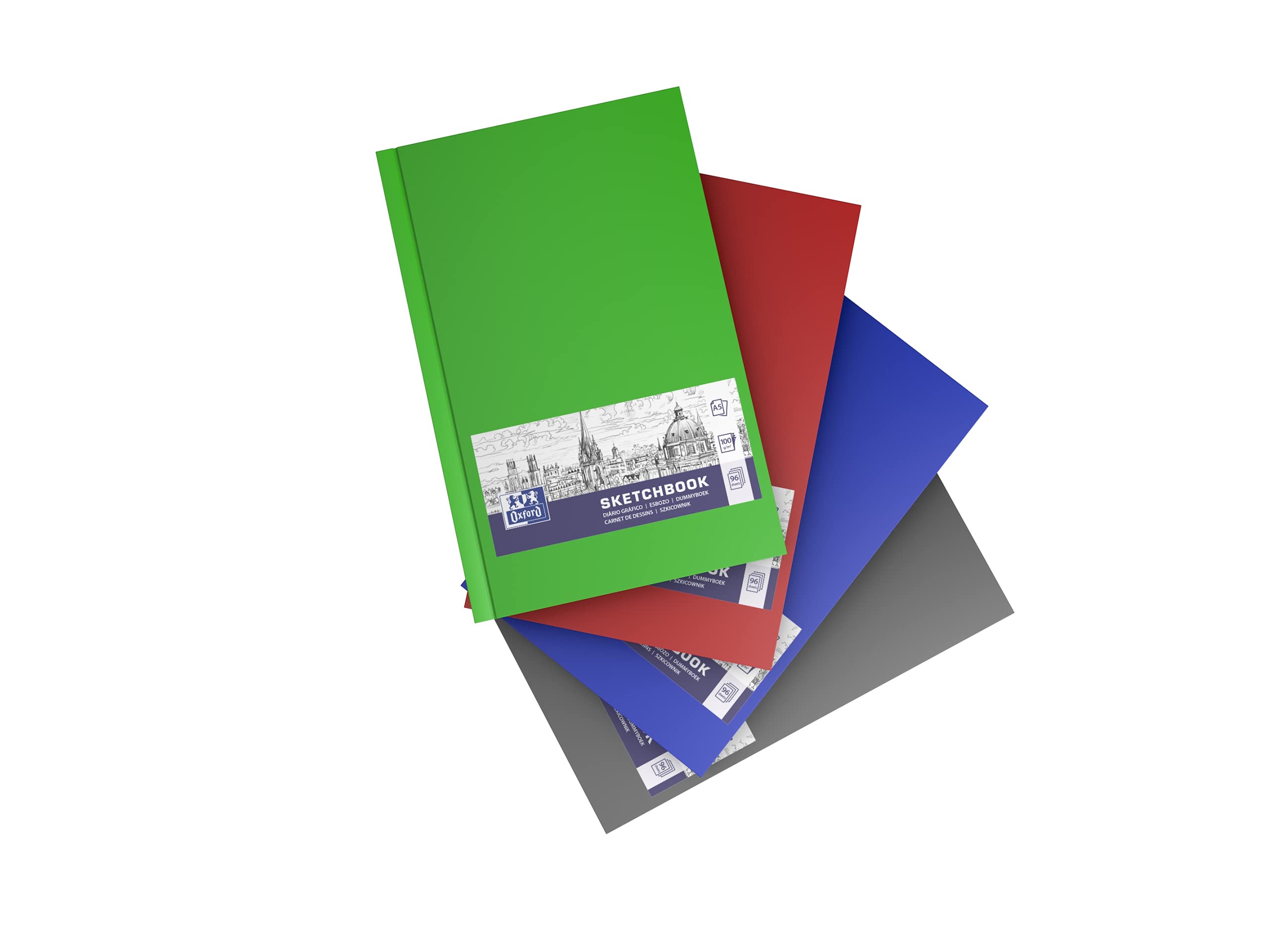 Oxford Artbook A5 Hardback Sketchbook 96 Pages 100 g Assorted Colours, multicoloured