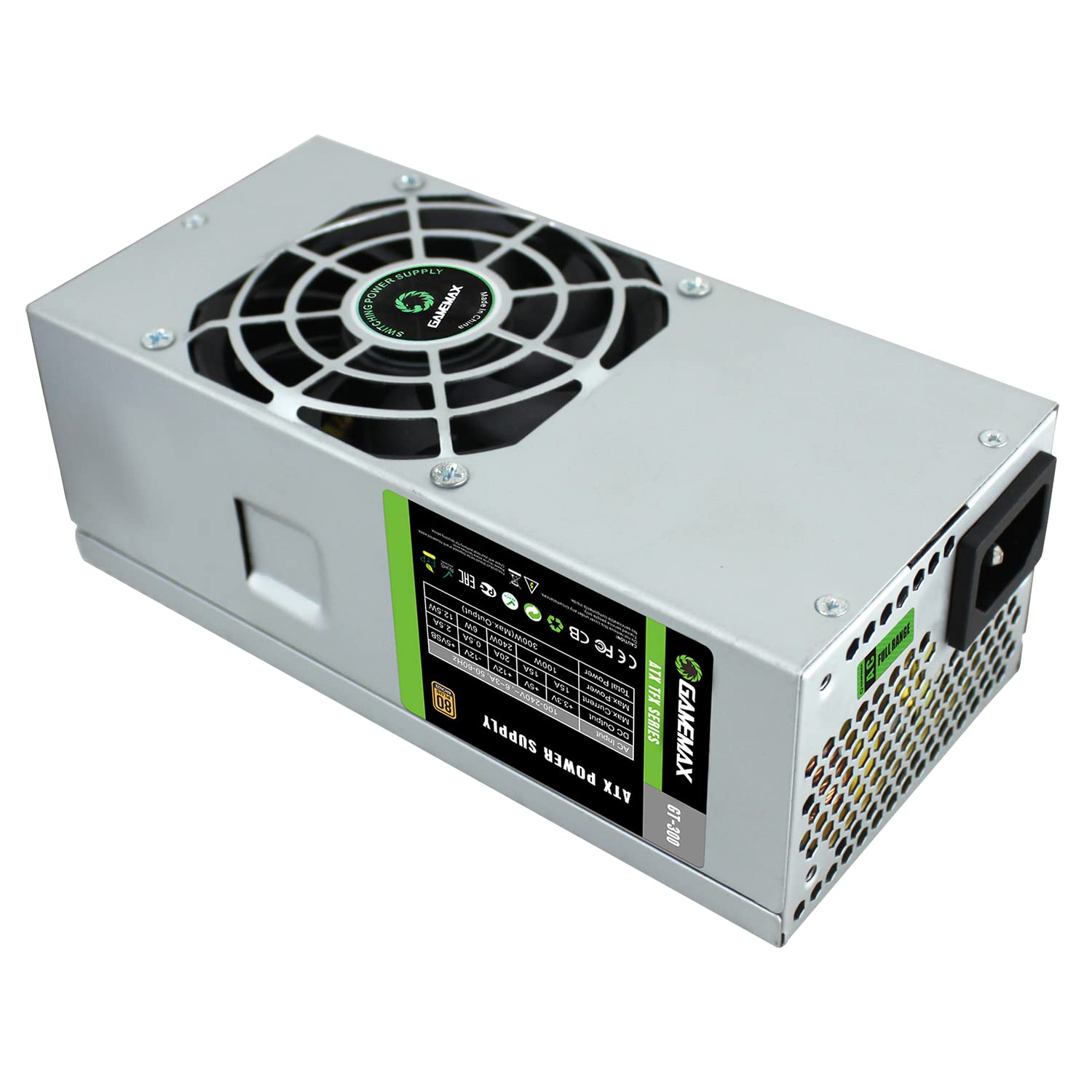 GameMax GT300 Bronze 85 Plus - Fuente de alimentación SATA, Color Negro
