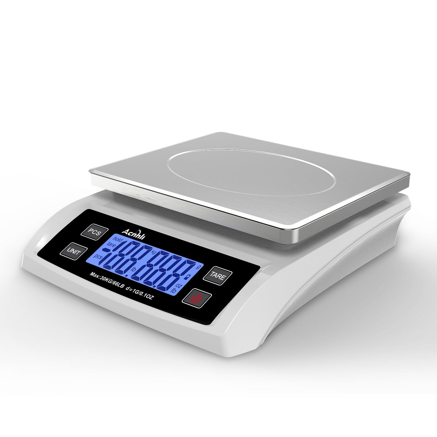 Digital Kitchen Scale 30KG 66LB Stainless Bread Scale with LCD Display Multi Unit Conversion for Baking Supermarket Express