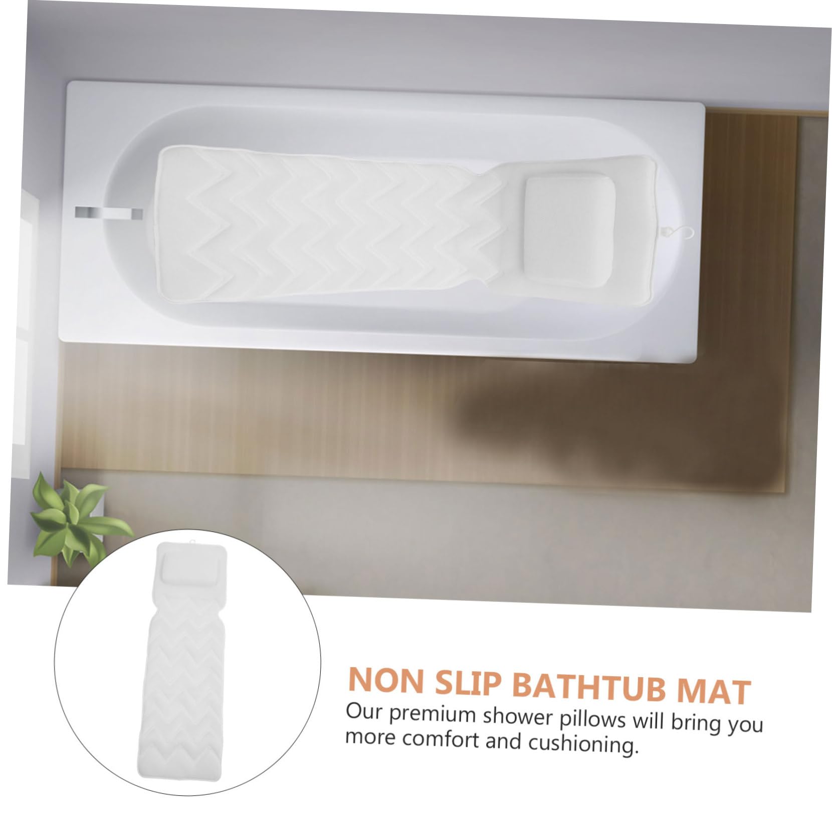 Happyyami Cuscino Bagno Antiscivolo con Ventose Cuscino per Relax Comfort per Vasche e Spa Materiale Traspirante Facile Installare Accessorio Bagno