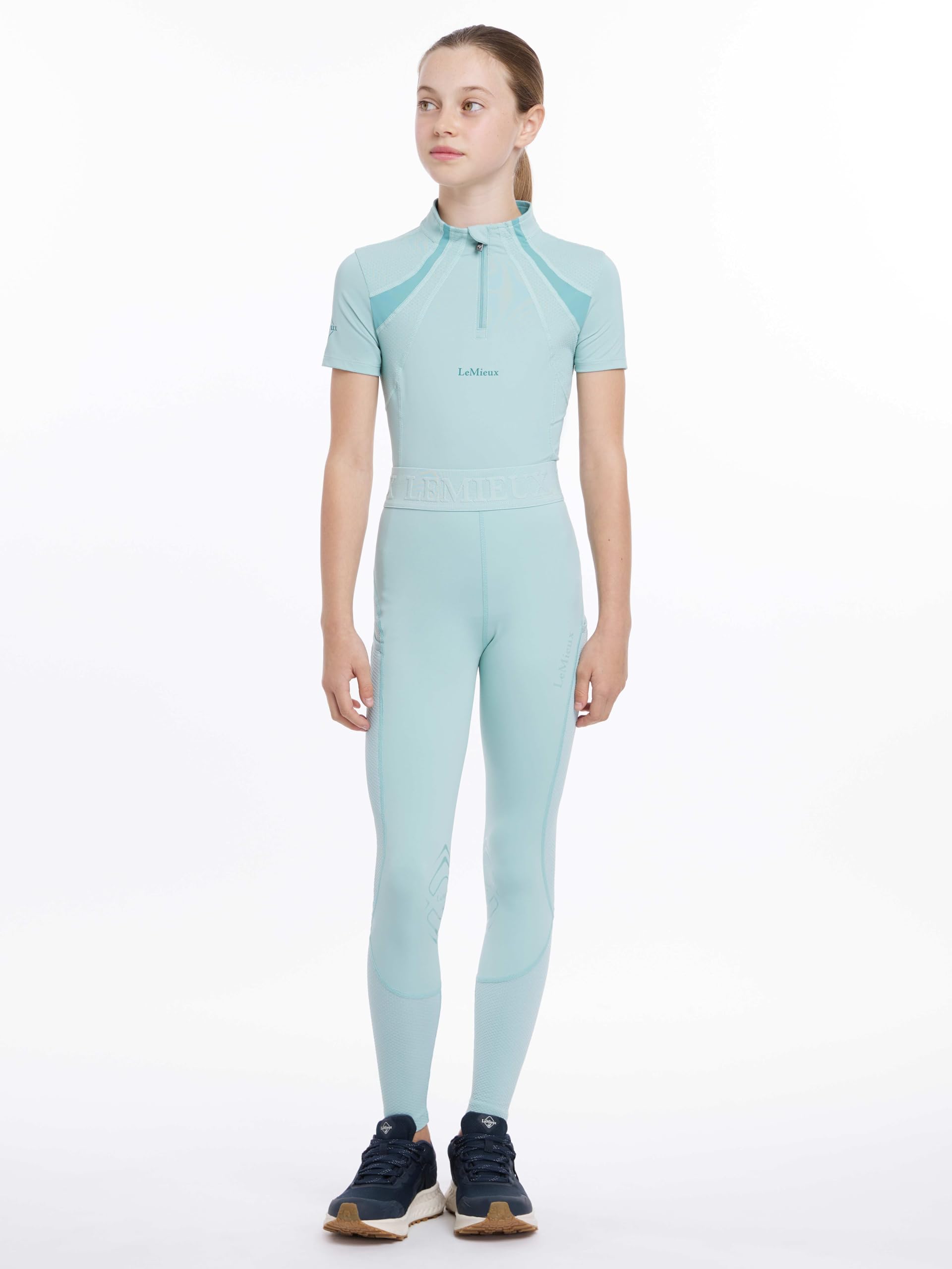 LeMieux Young Rider Lizzie Mesh Legging - Silicone Knee Grip - Ragazze Equitazione Pantaloni