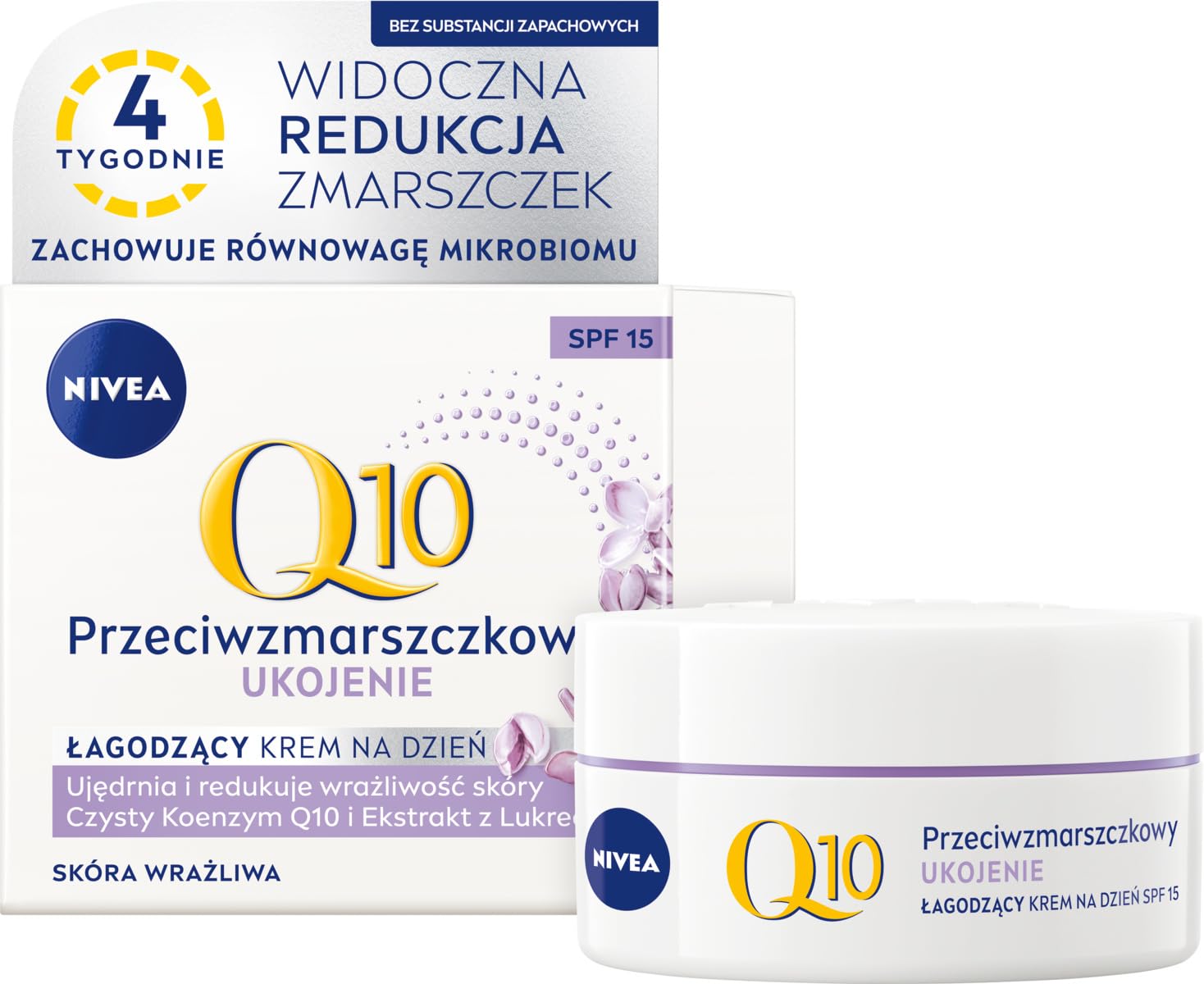 NIVEA Q10 Power Anti-Wrinkle + Reduced Sensitivity Day Cream for Smoother & Younger Looking Skin Day Cream with SPF 15 (50 ml)