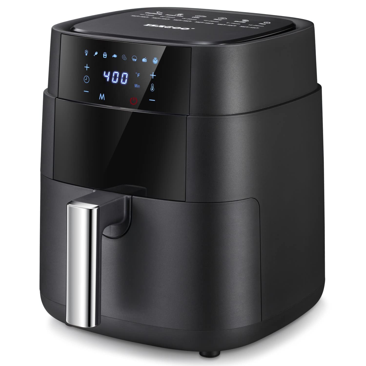 Photo 1 of Air Fryer, ISACCO Digital Air fryer 5 Quart Smart Hot Oven Cooker 170? to 400? with Digital Touch Screen, Black, 4.7L