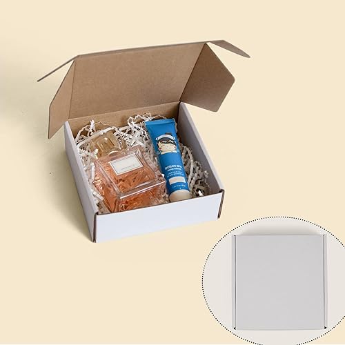 Miniatura 5 de Cajas de envío de 6 x 6 x 2 pulgadas, paquete de 25 cajas de cartón corrugado blancas para pequeñas empresas