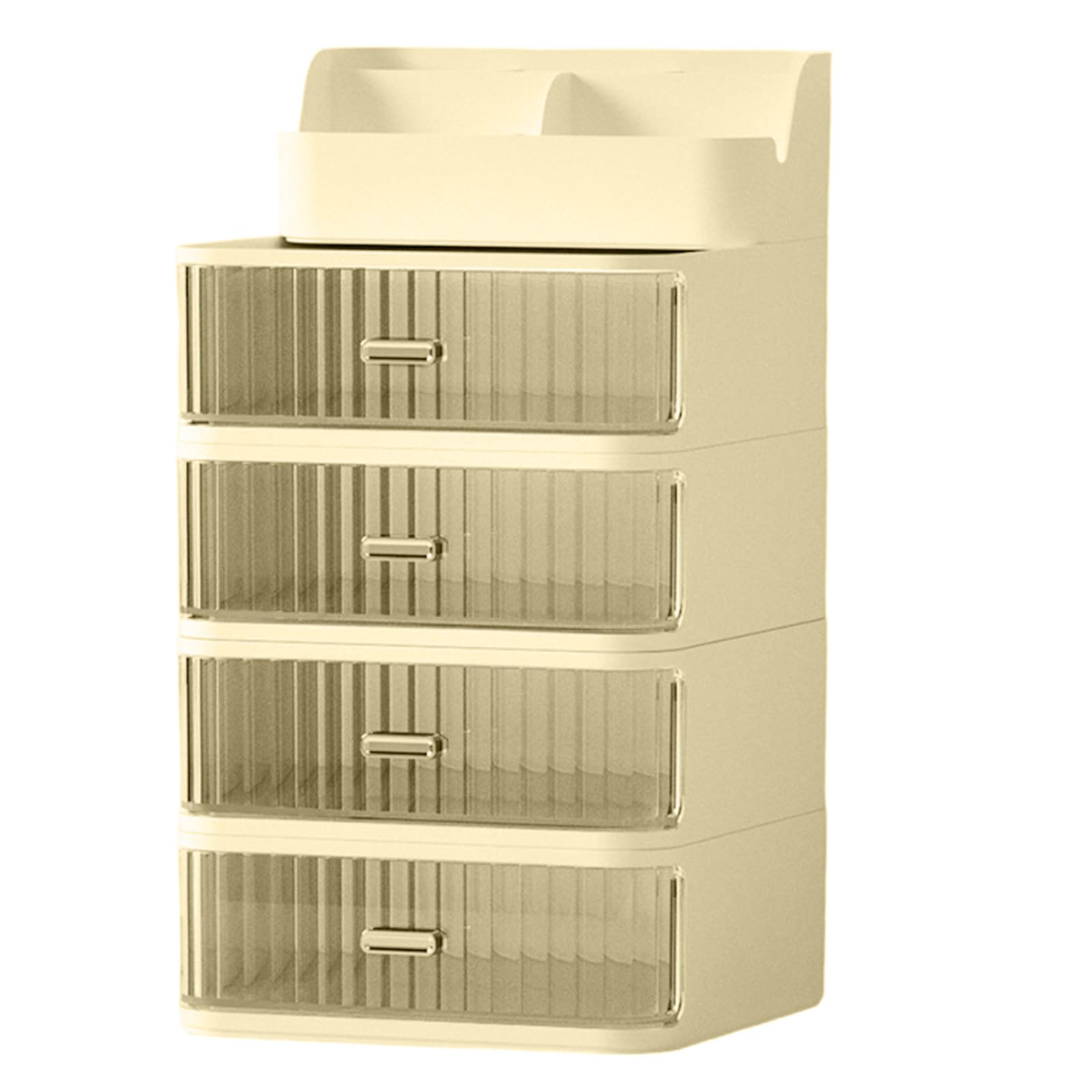 Hsioluted Multipurpose Desktop Organiser Trays with Clear Drawer Stackable Storage Box Container for Cosmetics Pens Marker Drawer Makeup Organiser