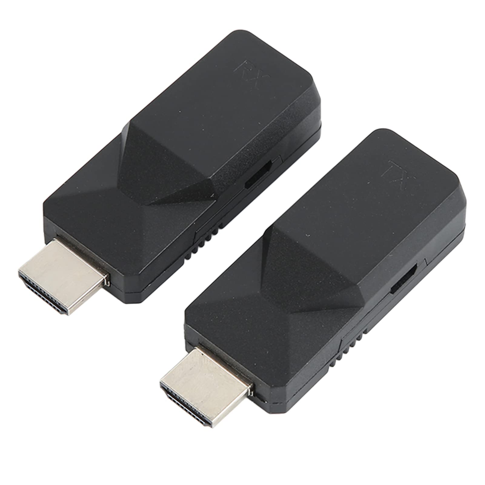 gernie HDMI Transmitter and Receiver, 165ft RJ45 to HDMI Extender Cat5 Cat6 Ethernet Wireless HDMI Transmitter Receiver Full HD 1080P HDMI Long Distance Extender Adapter for Laptop, PC