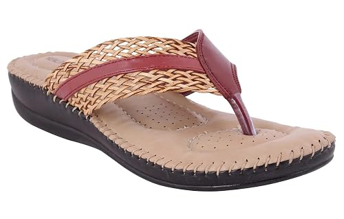 Buy HEALTH FIT Soft Orthopedic Slippers/Doctor Chappal u0026 Footwear with  Memory Foam Women-5 Cherry at Amazon.in