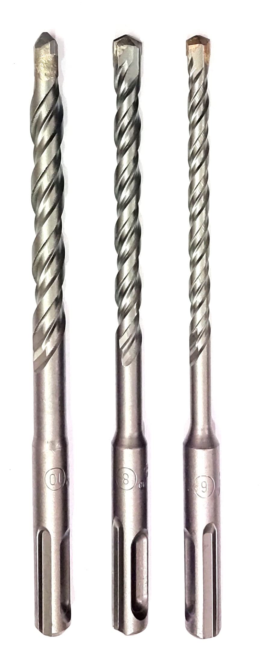 3Pcs Set SDS Rotary Hammer Impact Drill Bit Kit SDS Sizes 6x160mm, 8x160mm,10x160mm