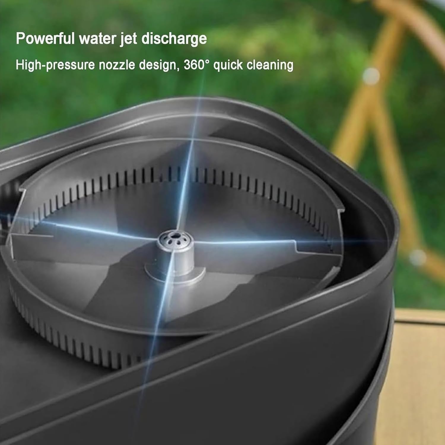 Lavavasos De Sobremesa, Enjuagador De Vasos Eléctrico, Con Depósito De Agua De 2,6 L, Tapa, Chorros De Alta Presión De 360°, Batería De 1500 Mah, Para Vasos Y Botellas De 3 A 15 Cm De Diámetro.