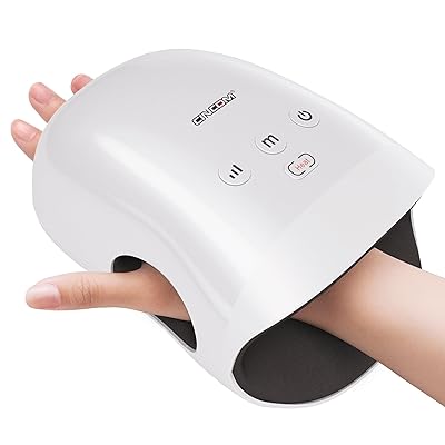 CINCOM Hand Massager - Cordless Hand Massager with Heat and Compression for Arthritis and Carpal Tunnel, Gifts for Women(Black)