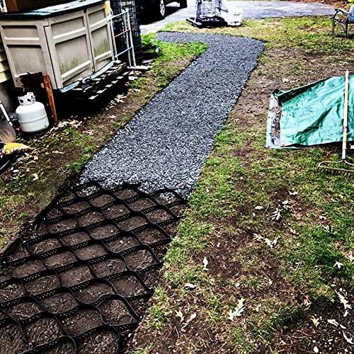 Stabilizzatore de Ghiaia Stabilizzatore Della Griglia Della Ghiaia Del Giardino, Di Pavimentazione Per Vialetto E Parcheggio Camper, Griglia A Nido D'ape In Polietilene(Size:1x5 m/3.3x16.5 ft)