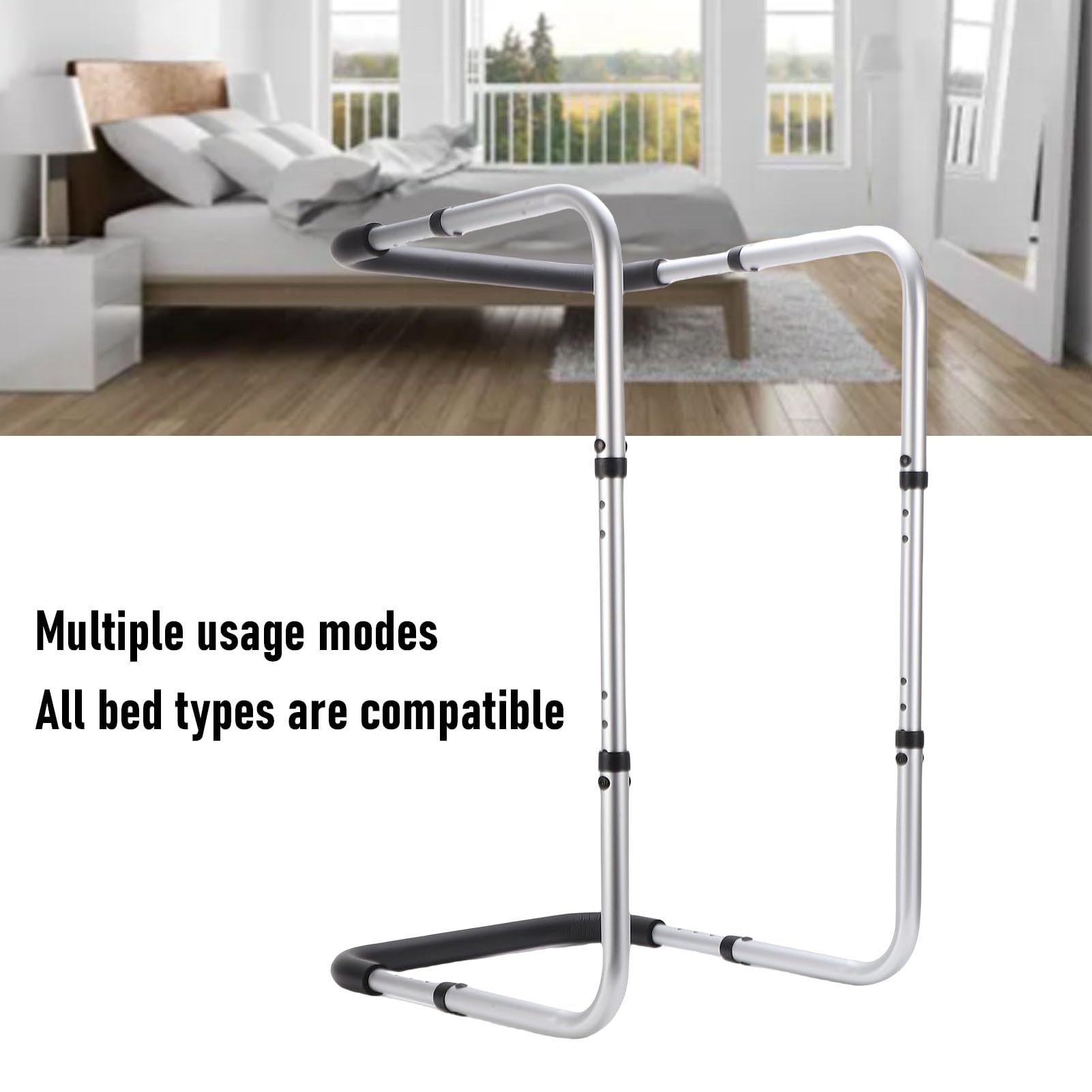 Jectse Elevador de Mantas de Acero con Alto Contenido de Carbono, Soporte para Piernas y Tobillos de Altura Ajustable, Elevador de Mantas Portátil para Dormitorio y Sala de Estar