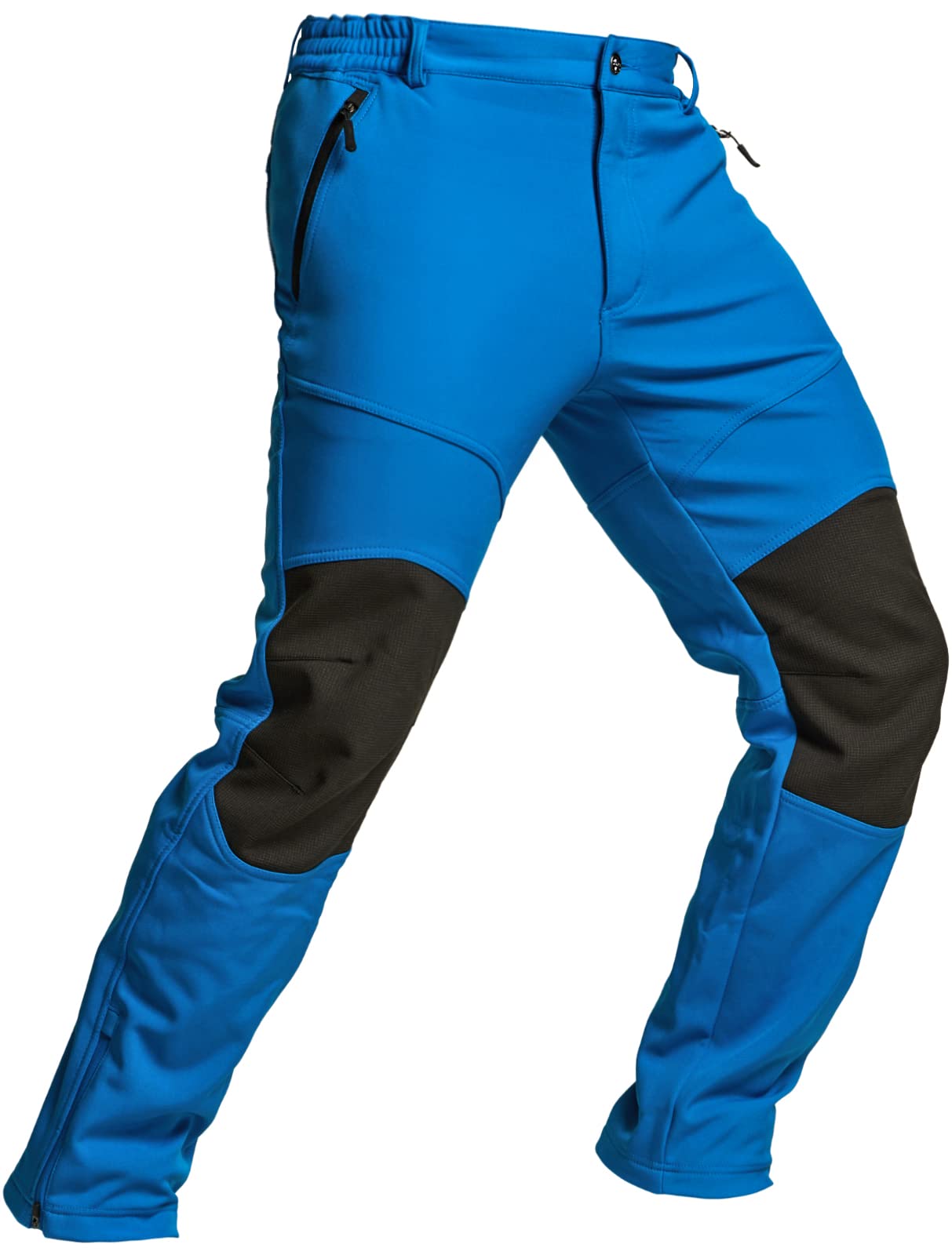 TSLA Mens Snow Ski Snowboard Waterproof Softshell Cargo Pants Hiking Fleece Lined Bottoms Outdoor Work Pants