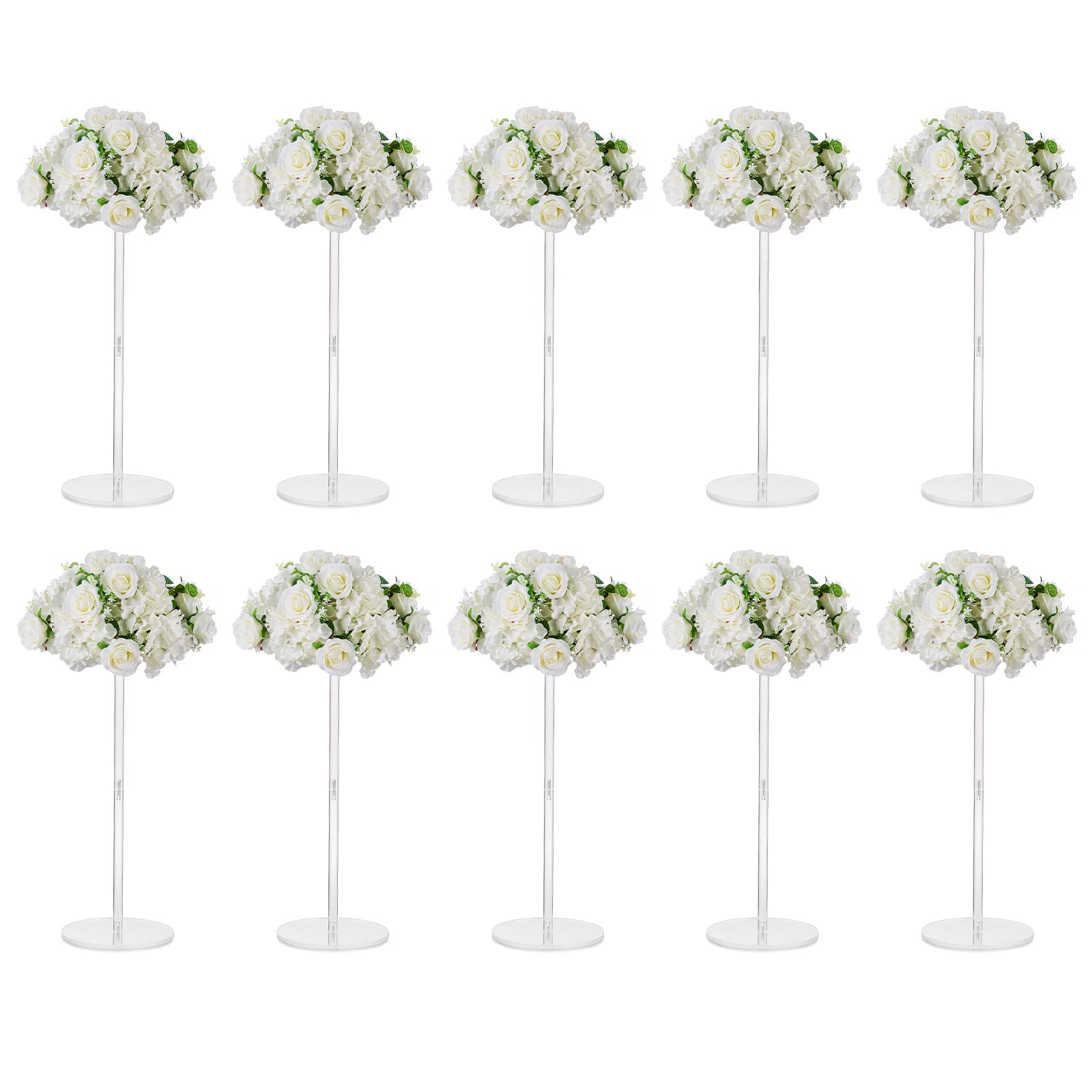 Buy Nuptio Acrylic Vase Wedding Centrepieces 10 Pcs 60cm Tall Table