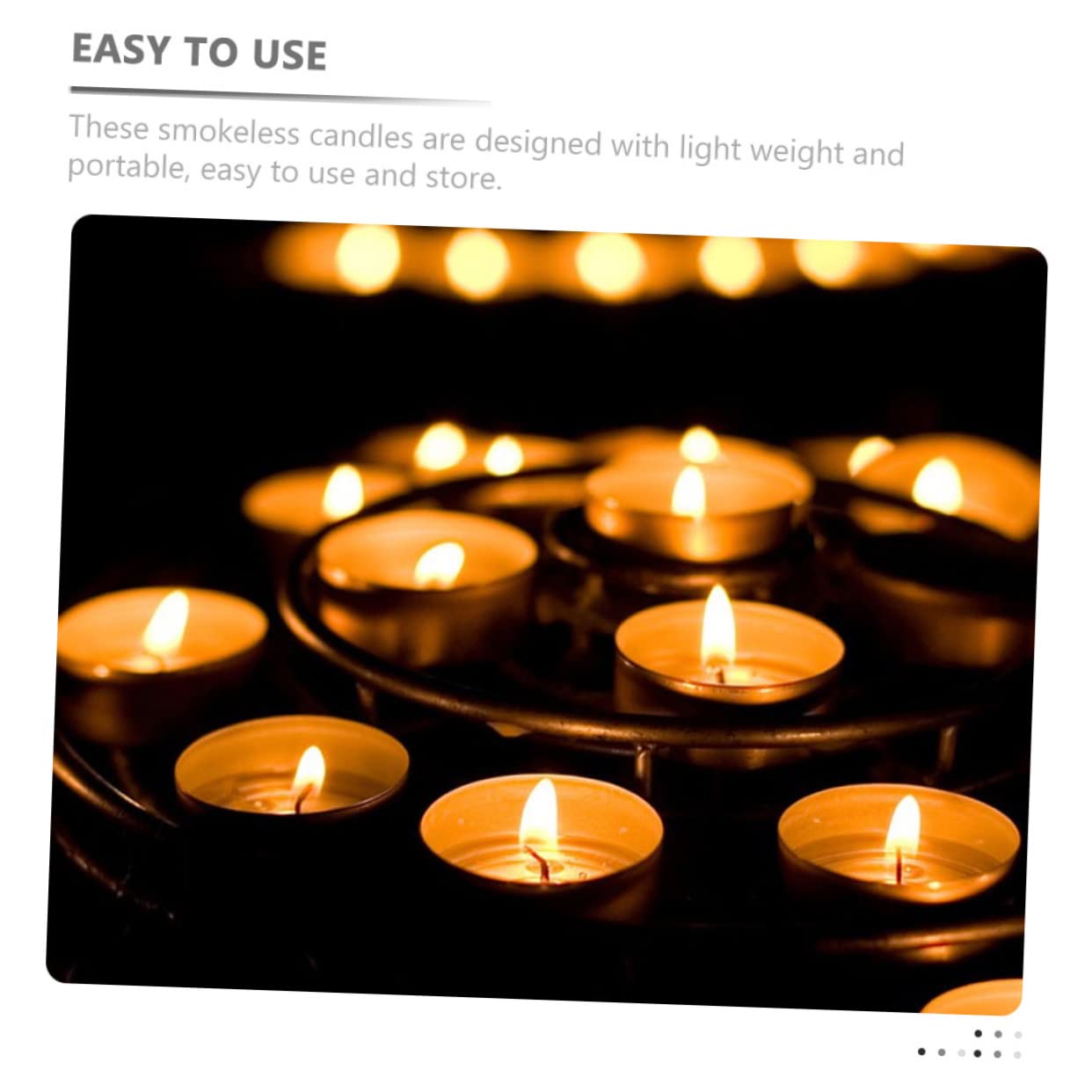 SHERCHPRY 100 Velas de Té sin Humo Larga Duración, Redondas, Cera y Aluminio, Hogar y Oficina