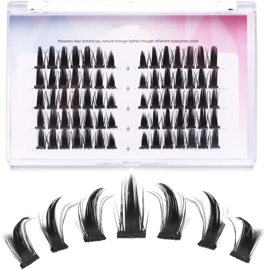 Manga Lashes Natural Look Individual Lash Wispy Silky Anime Eyelashes Cluster Japanese Cosplay False Eyelashes Reusable - Image 3
