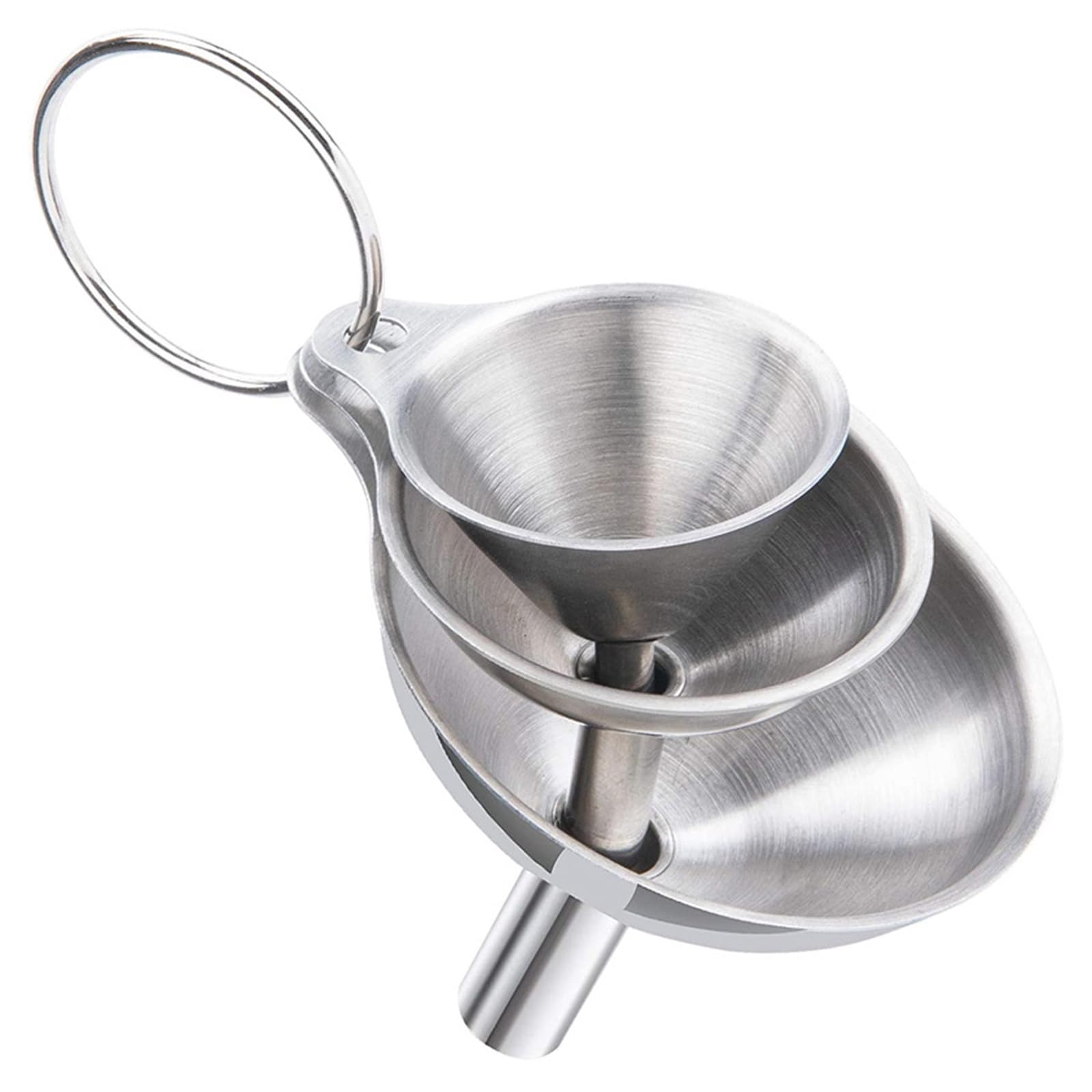 Ldabrye Stainless Steel Funnel for Filling Bottles Kitchen Funnel Set Transferring Essential Oil Liquid Fluid