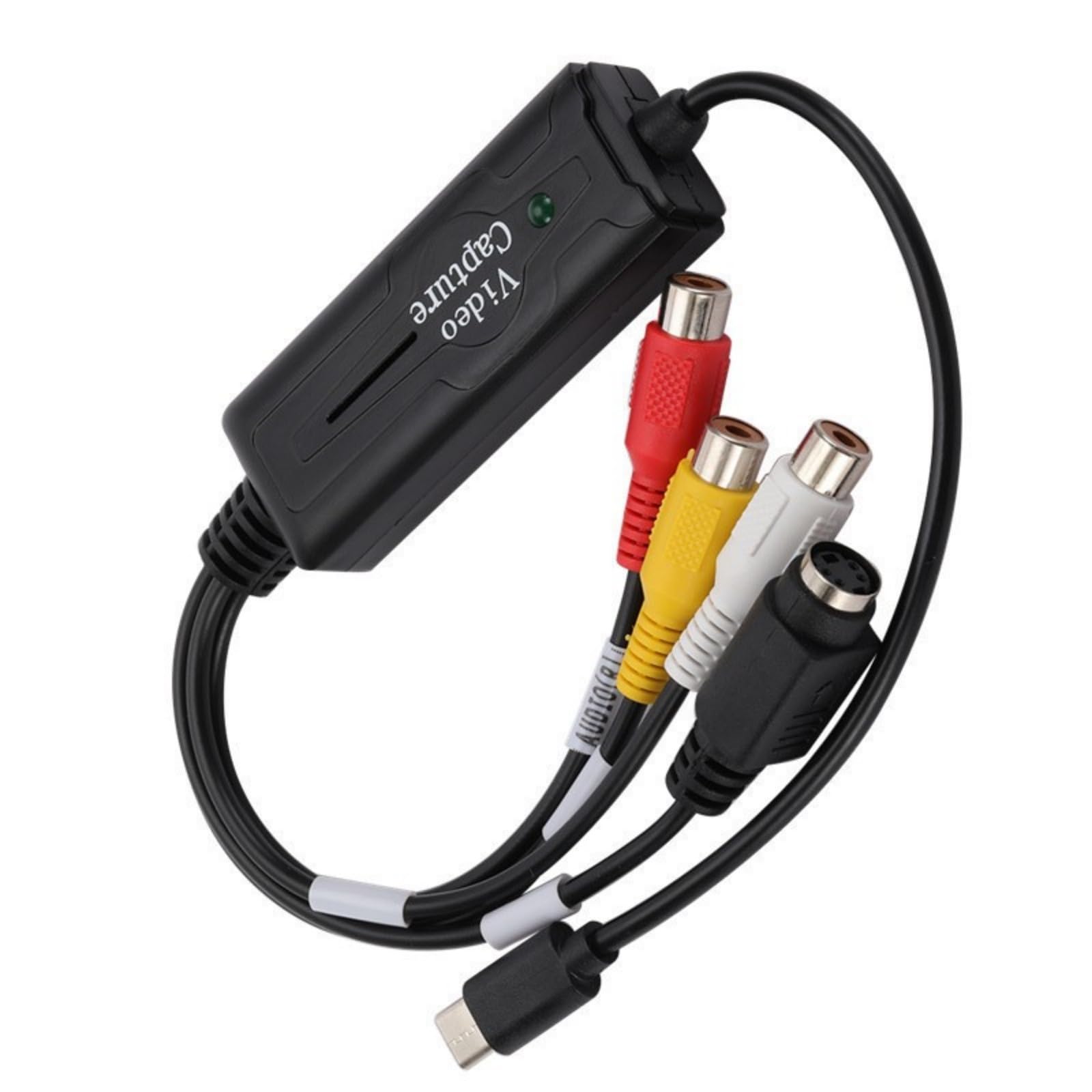Adaptador de cable S Video a USB C, convertidor de tarjeta de captura de video, cable de PC para dispositivos de captura NTSC
