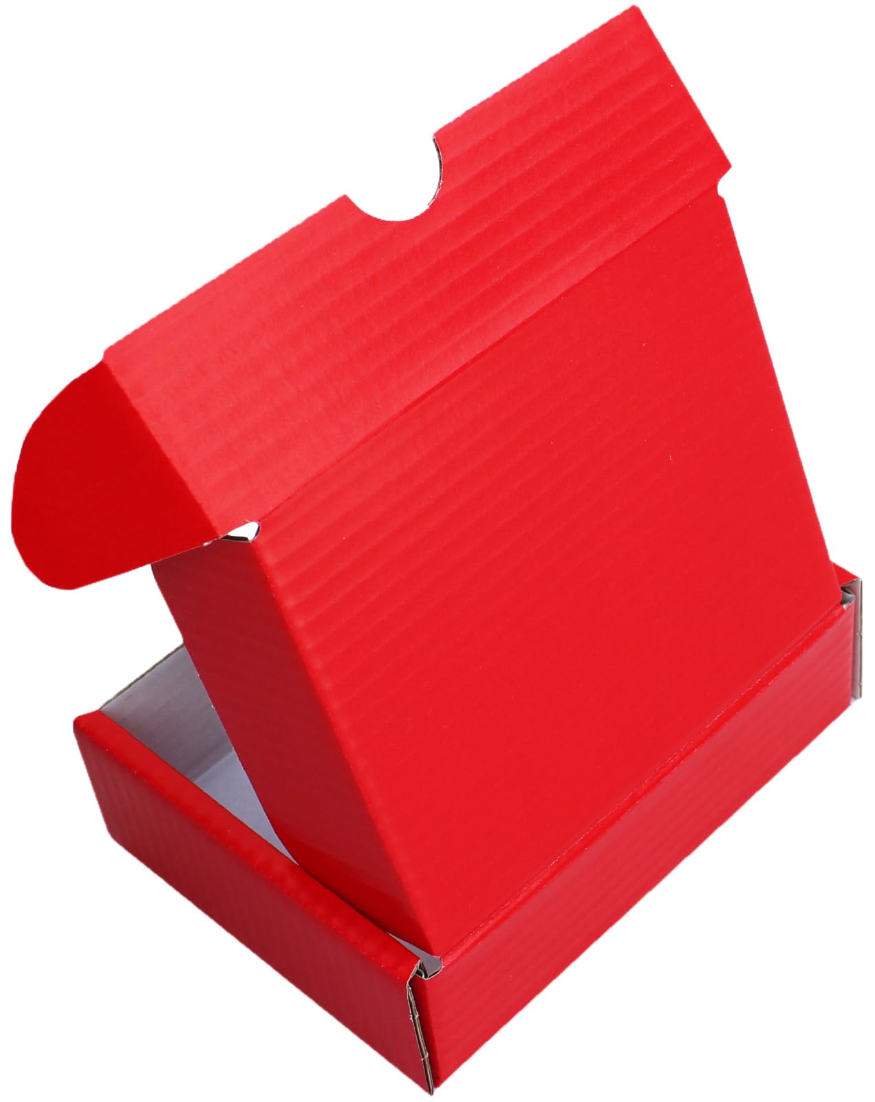MEG4TEC 50 Pack Shipping Coloured Boxes - Corrugated Cardboard Small Parcel Box for Posting Packing Mailing (12 x 9 x 4 Inch (30cm x 22.5cm x 10cm), Red)