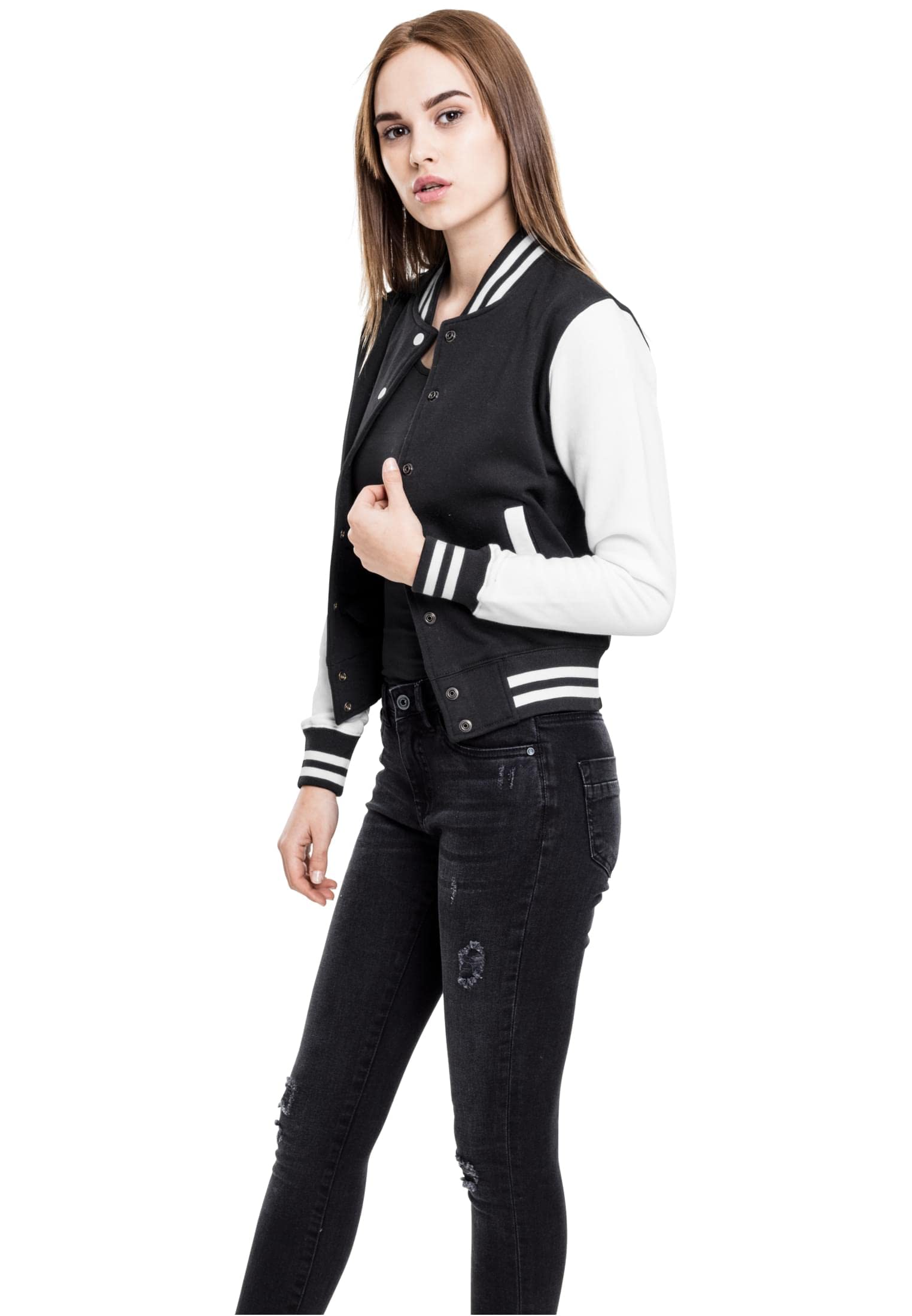 Urban Classics Damen Ladies College Sweat Jacket