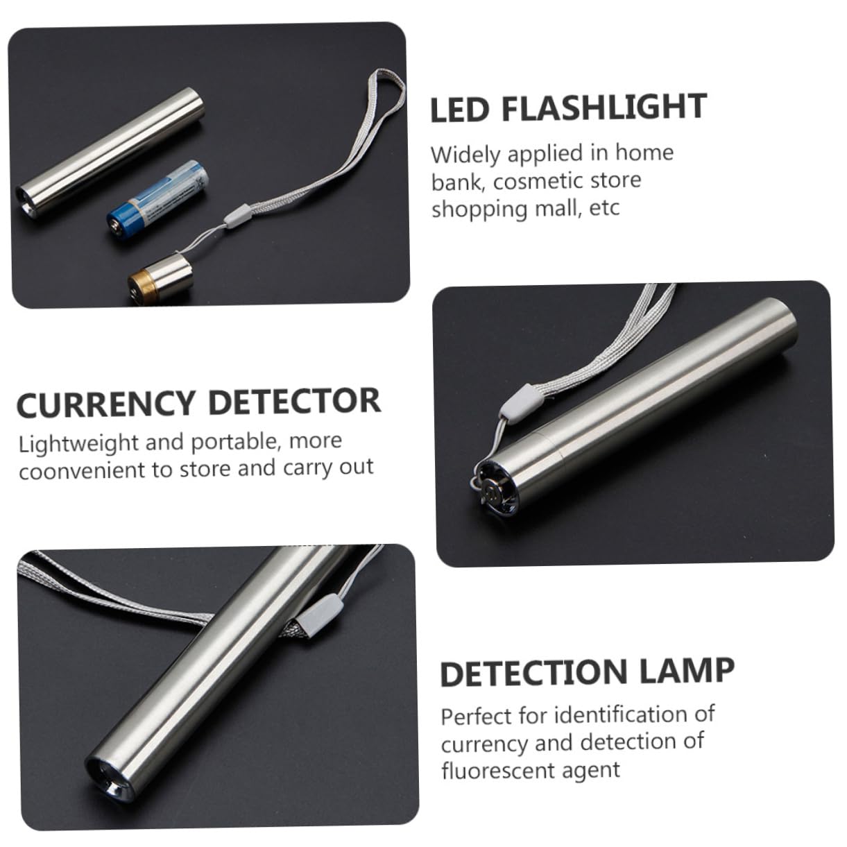 Penna Per Test Cosmetici Lampada Di Rilevamento Fluorescente Led Portatile Per Controllo Valuta e Agenti Fluorescenti, Strumento Leggero Da Adatto Per Viaggi e Uso Quotidiano
