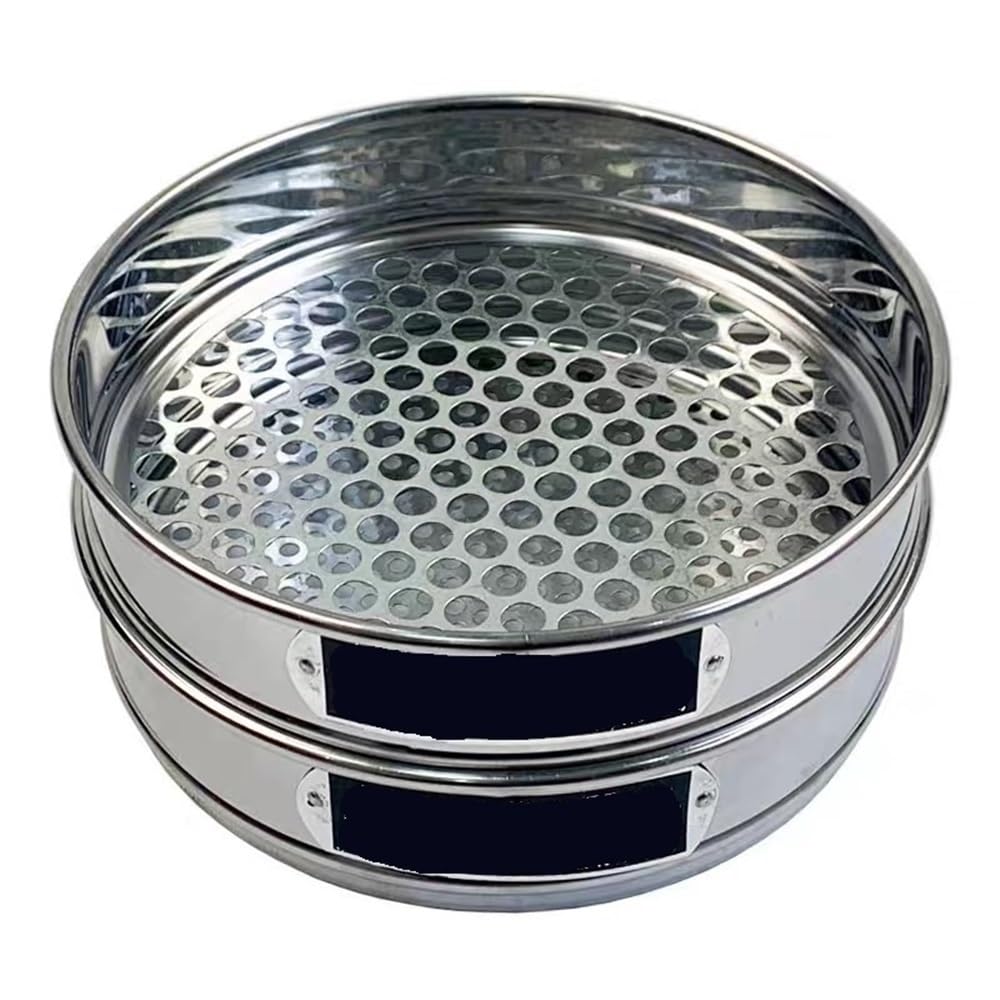 Sito laboratoryjne Sito wibracyjne do pobierania próbek gleby z okrągłym otworem, średnica 20 cm, otwór 0,075-60 mm, ocynkowany, 1 szt. (5 mm)
