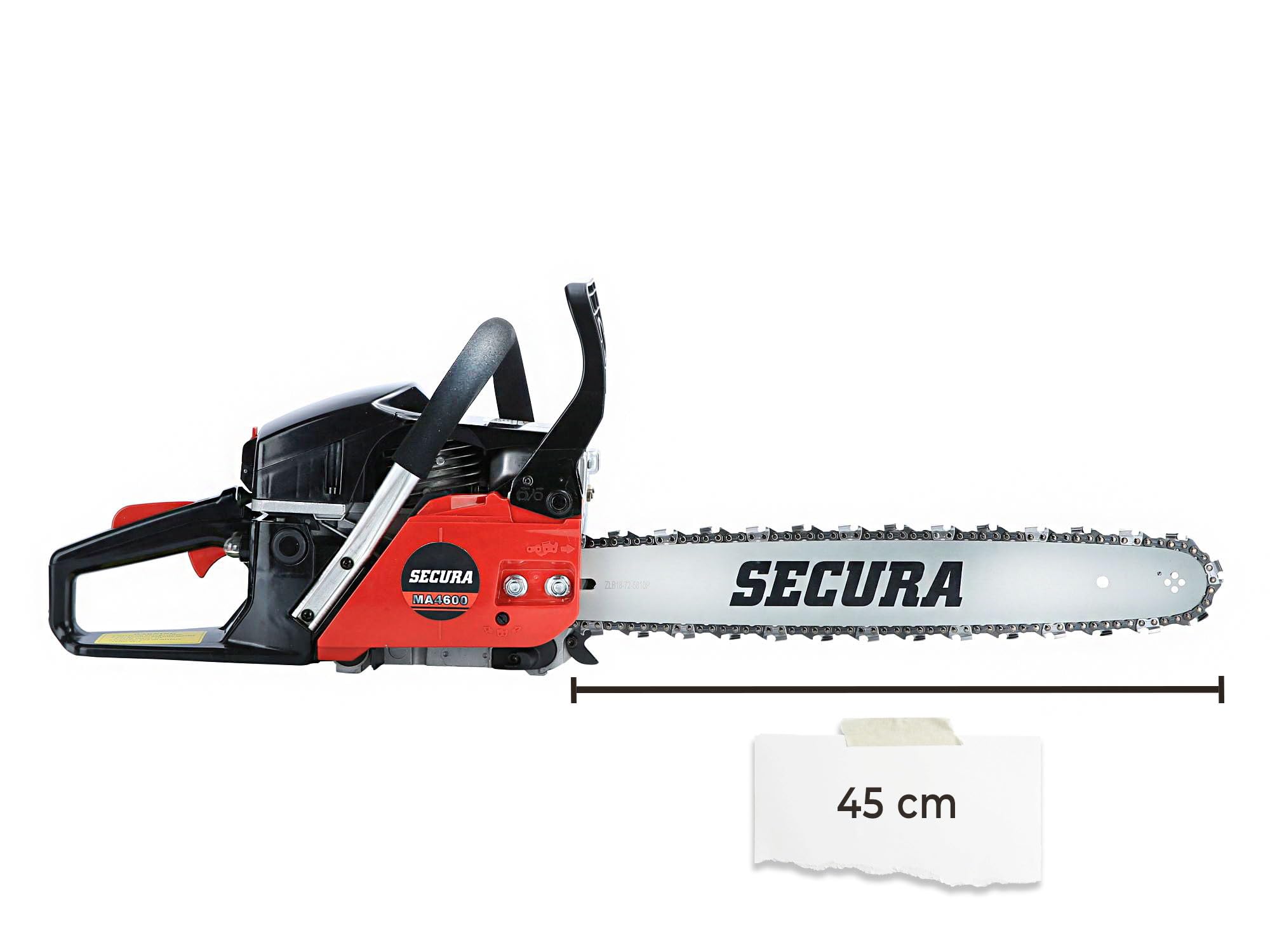 SECURA 2x Sägekette + Schwert Für Kettensägen – 0.325 Zoll, 1.3 Mm, 72 Glieder, 45 Cm, Passt Auf Husqvarna & Viele Mehr