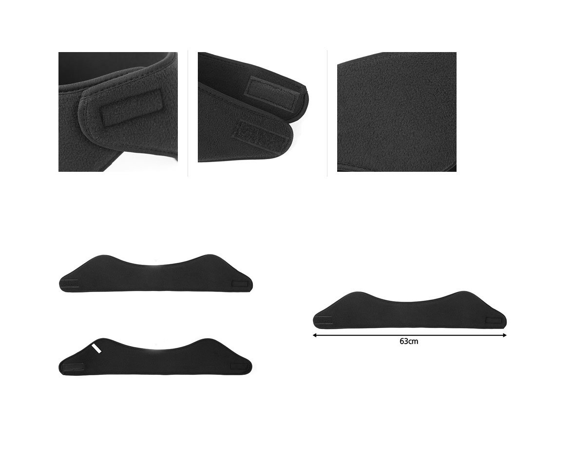 Winter Headband Ear Warmers Earmuffs Stretch Spandex Warm Head Band for Men & Women (Black)